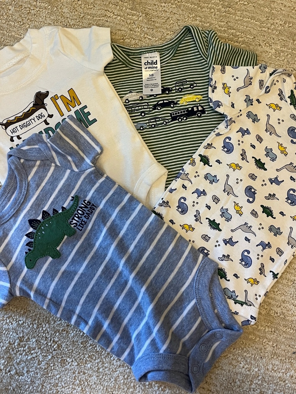 4 Newborn Onesies